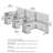 Office In An Hour L-Shaped 3 Person Cubicle with Cable Management-116256019