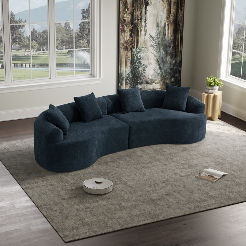 Canapé Chenille, Bleu