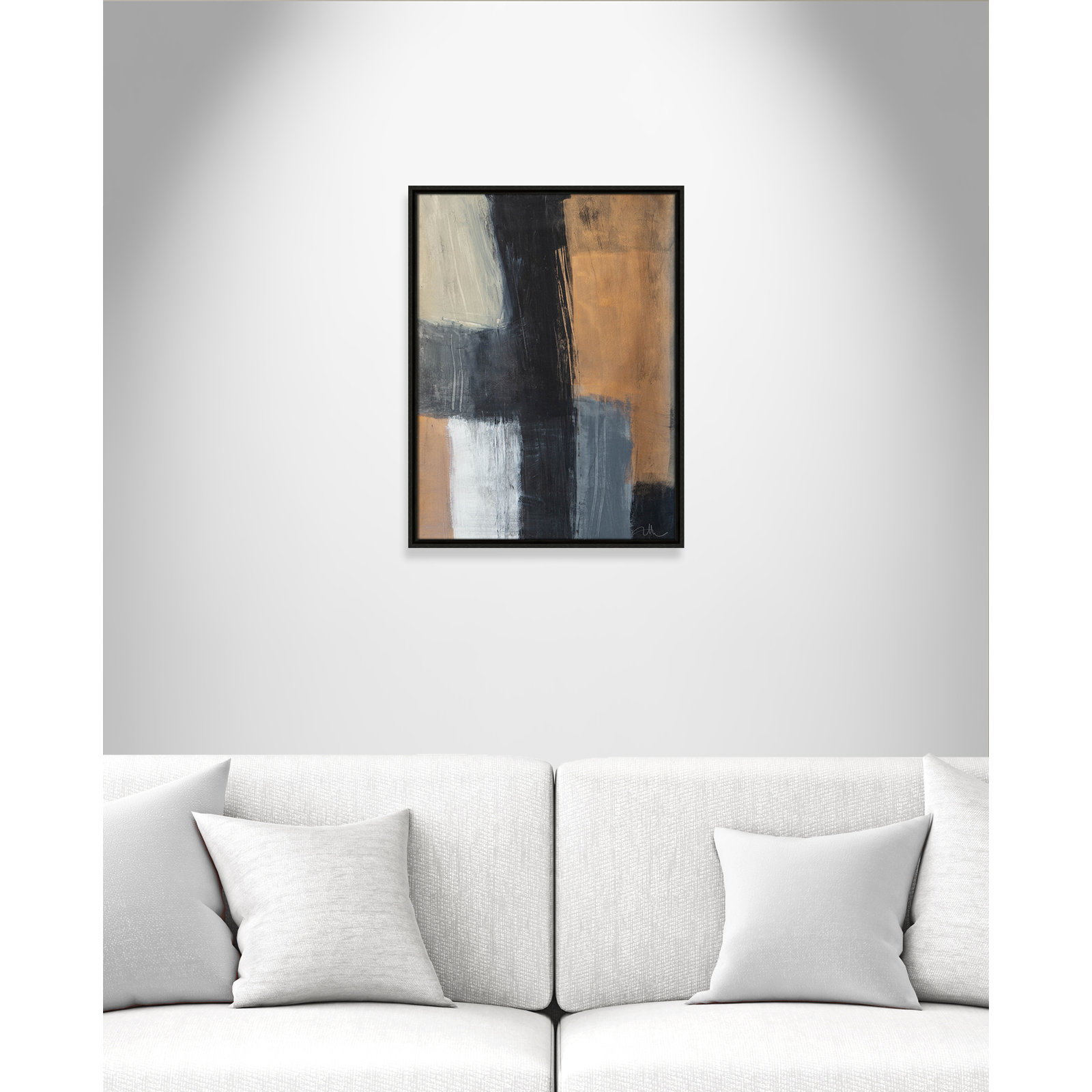 Calderon "Metallic Slate II" Print, 25.5" H x 19.5" W x 2" D, Espresso Floater Framed, No Mat