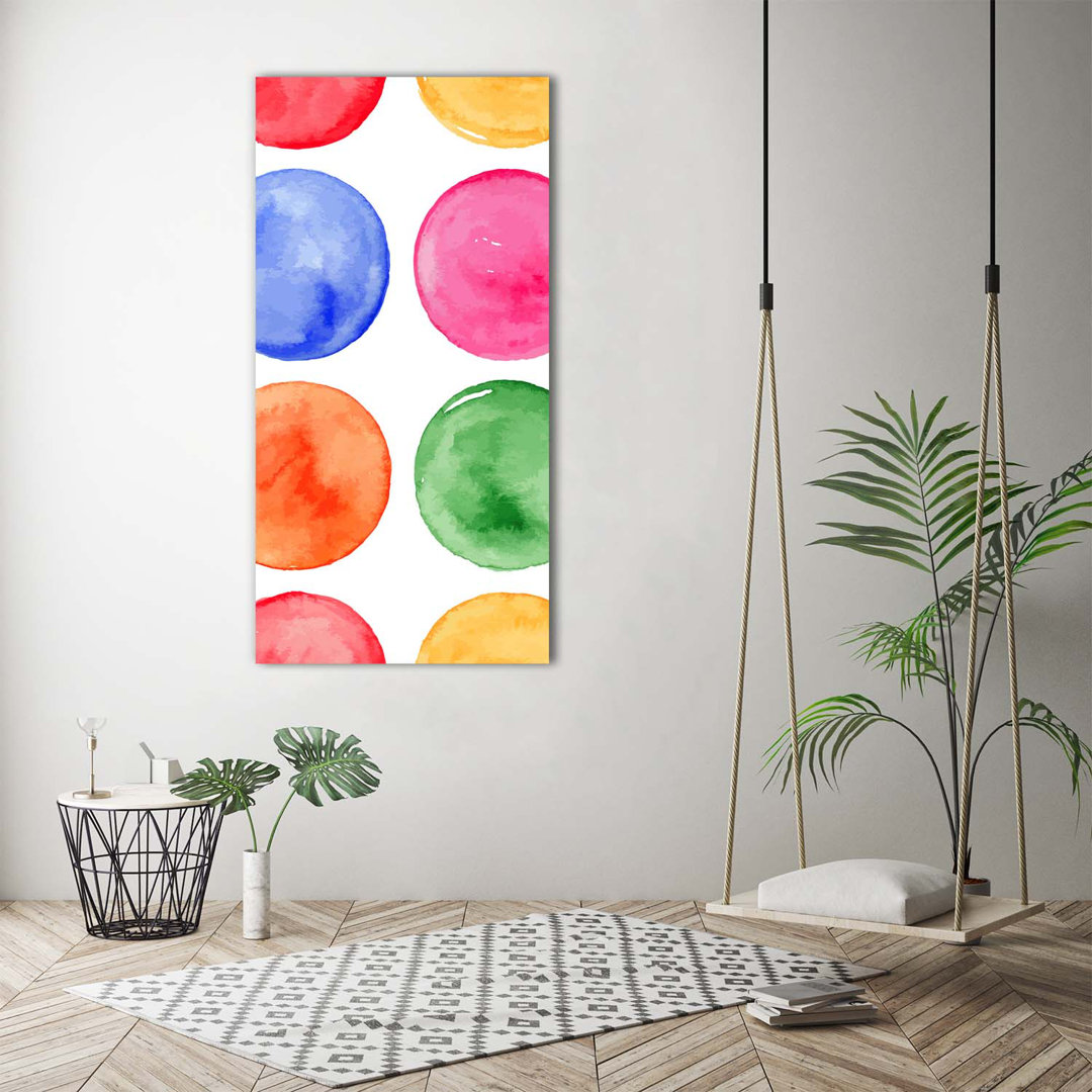 Bunte Kreise - Wrapped Canvas