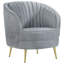 Sophia Grey 3-Piece Upholstered Channel Tufted Sofa Set