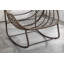 Chaise berçante d'extérieur en rotin