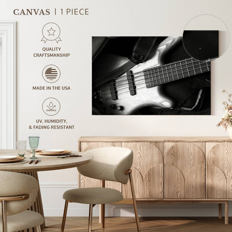 Guitare basse Abarca, H 34 po x l 51 po