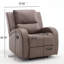 Fauteuil inclinable manuel en similicuir brun