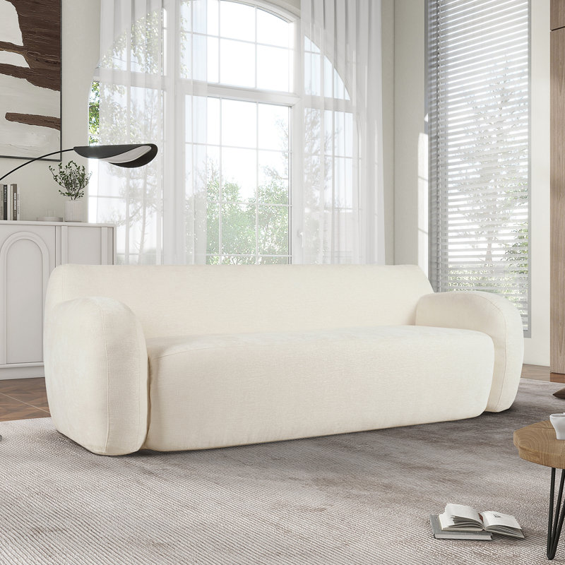 Canapé à compression minimaliste 81,5 po U_Style, Beige