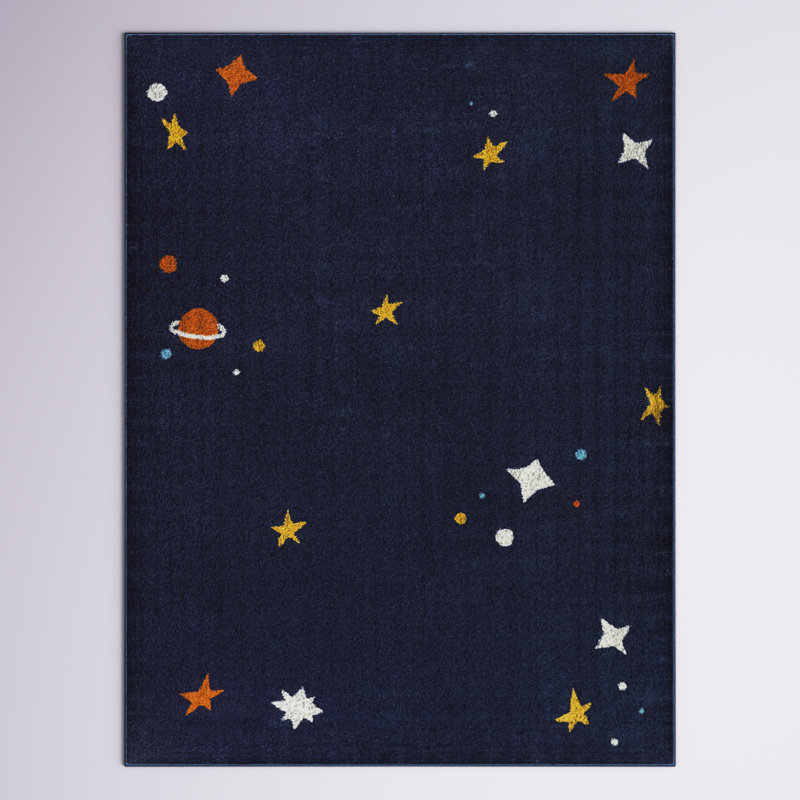 Roder Rectangle Geometric Polypropylene Plastic Rug, Rectangle 5'3" x 7'