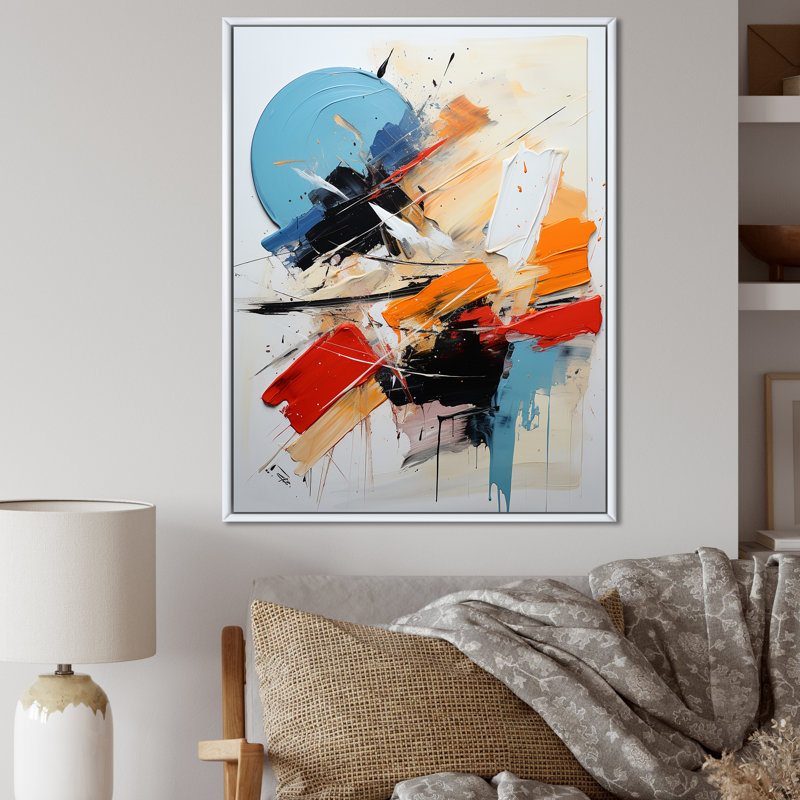 «Cerulean Passager Of Fragile Wisdom Abstract», reproduction d'art sur toile, H 32 po x l 24 po x P 1 po