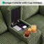  L'ensemble de salon inclinable 2 pièces Sherry comprend un canapé inclinable manuel de 67 po avec console de rangement et un fauteuil inclinable de 34 po-2035502225