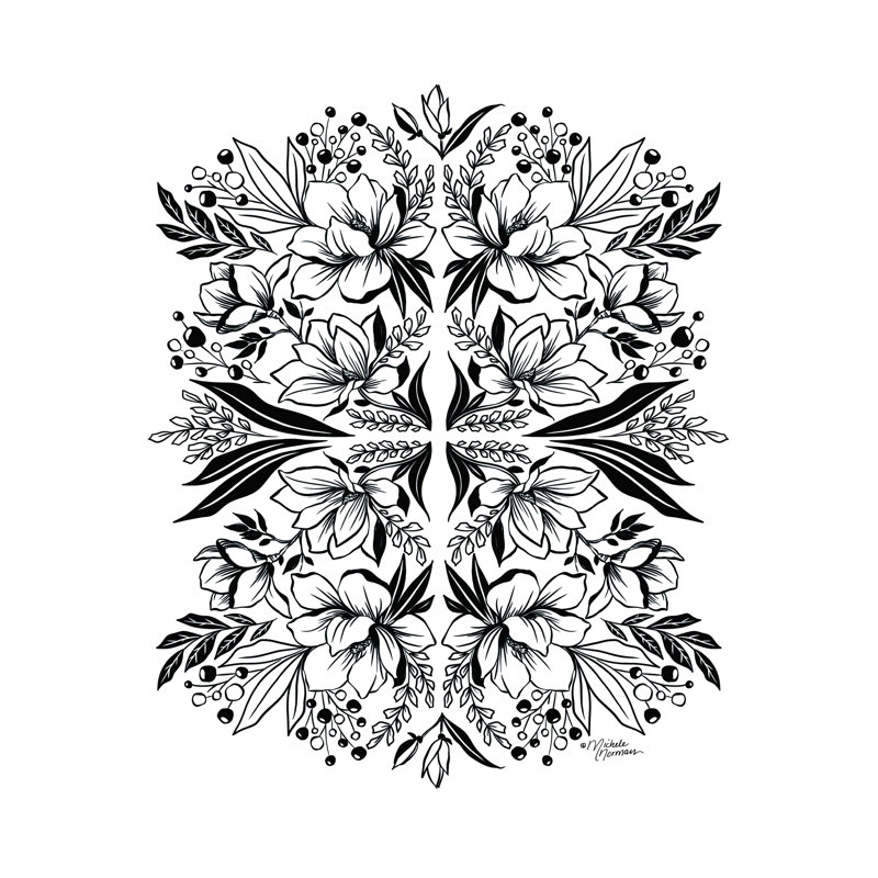Magnolia Medley - impression sur toile tendue, H 16 po x l 12 po