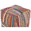 Atanase 40cm Wide Square Striped Pouffe Ottoman