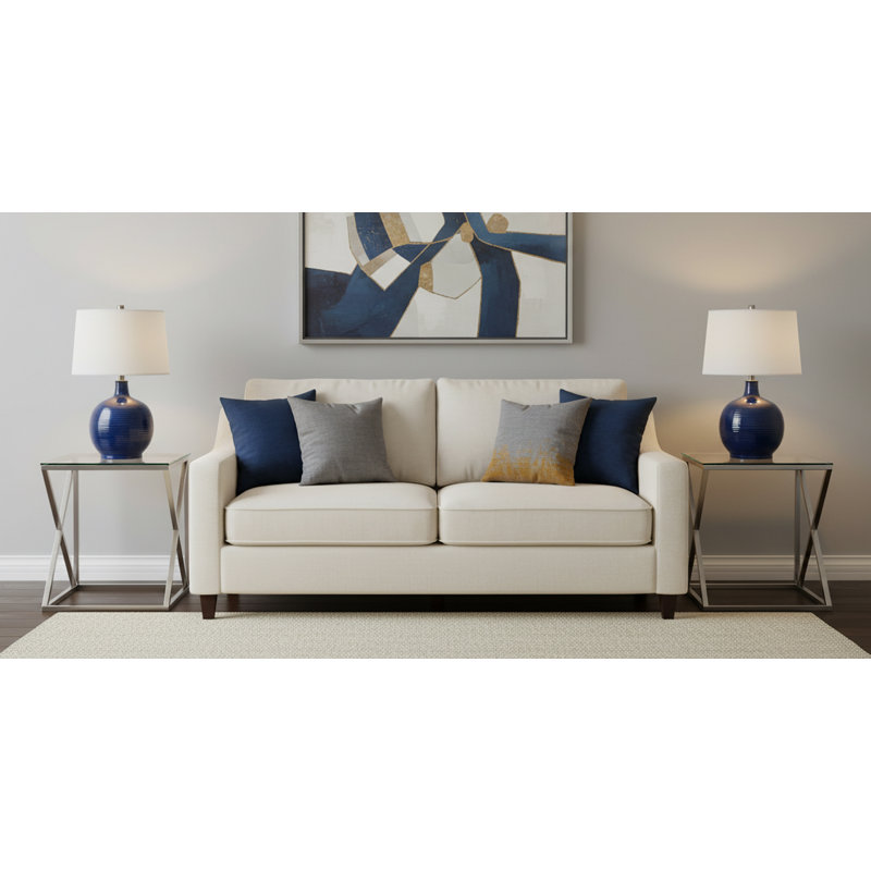 Padua 27 in. Admiral Blue Table Lamp