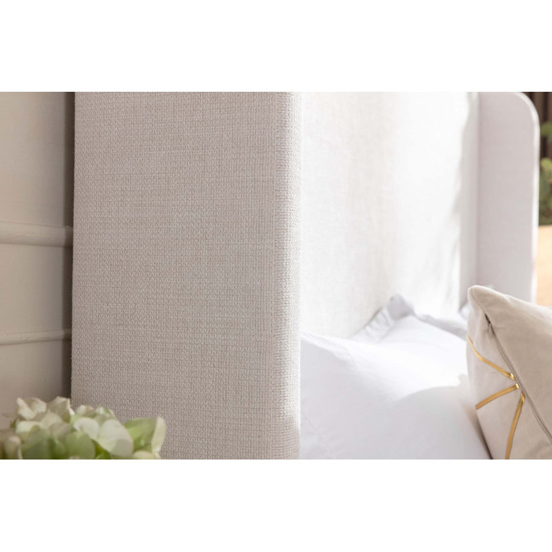 Grand lit tapissier Harper, sans sommier tapissier