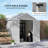 Garden 6 ft. W 5 ft. D PP Resin, Aluminium Reverse Apex Storage Shed-1498561657