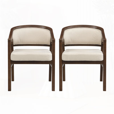 Wooden Frame Dining Chair With Upholstere Back