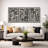 Abstract Botanical "Boho Black And Beige Floral Artwork, Mid-Century Modern Living Room Wall Pictures, Framed Canvas Giclée Print 3 Pieces Wall Art" 16"x24"x3 pcs, 24"x36"x3 pcs, 20"x60"x3 pcs-90890072-90890073-119385102