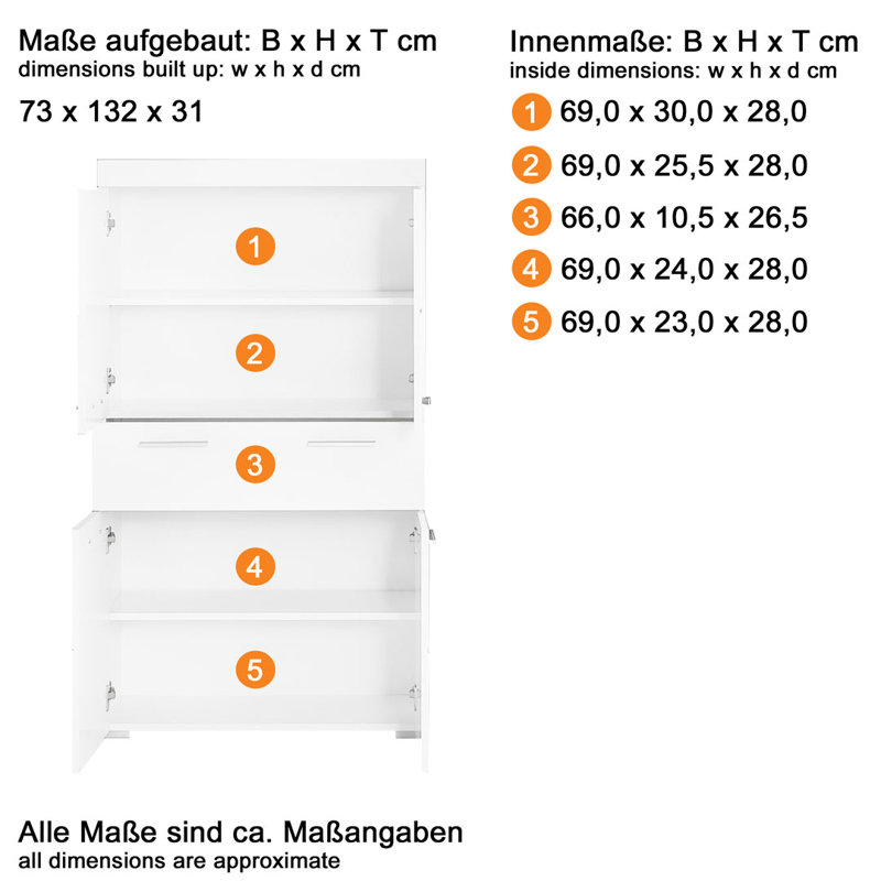 Hudaifa Linen Cabinet, White 