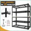 Support de rangement 59 pouces en acier robuste, étagère réglable à 5 couches imperméable | Noir | Métal
