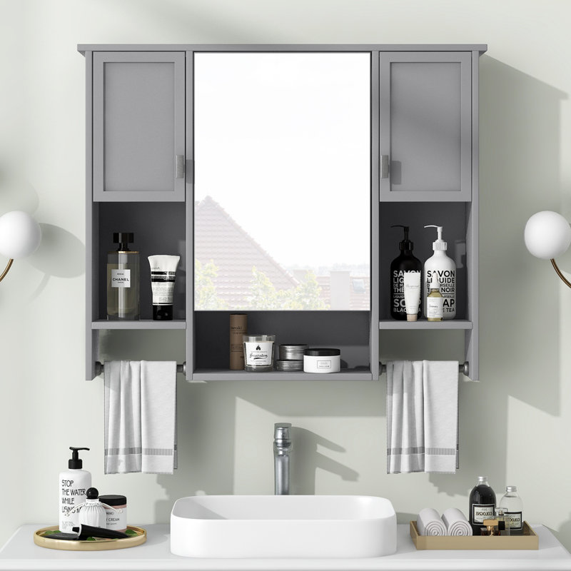 Armoire de rangement murale moderne, Pharmacie, Gris