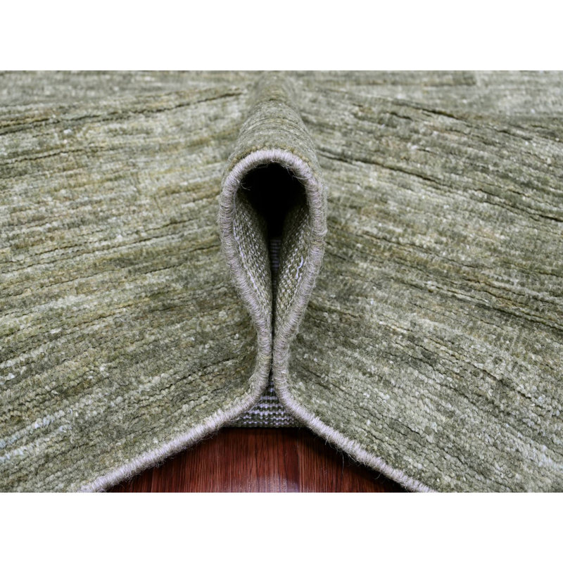 Tapis oriental vert en laine noué à la main 8 pi 5 po x 11 pi 5 po 8A1448E0C46441E4AEFF5AFEFE47AF5B