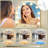 Makeup Vanity Desk Dressing Table and Stool Set with Mirror and Lights-1108618848