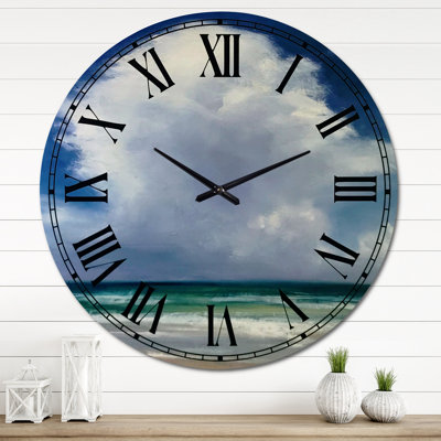 Beach Clouds II - Traditional Wall Clock