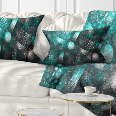 Crystal Cell Steel Texture - Abstract Printed Throw Pillow