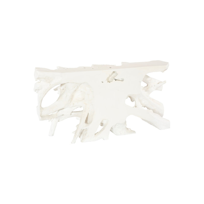 Beau Cast Root Console Table, Faux Bleached