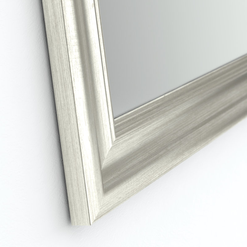 Miroir de salle de bain traditionnel, Gris, H 35,63 po x l 27,76 po x P 1,53 po