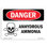 Signe de danger de l'ammoniac anhydrous