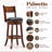 Analuz Swivel Upholstered Faux Leather Counter Stool with Solid Wood Frame-2143721969-2143721930
