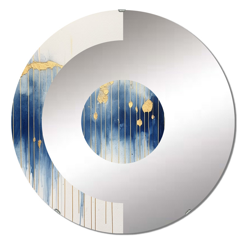 Ackers - Miroir mural demi-cercle, 23,6 po x 23,6 po