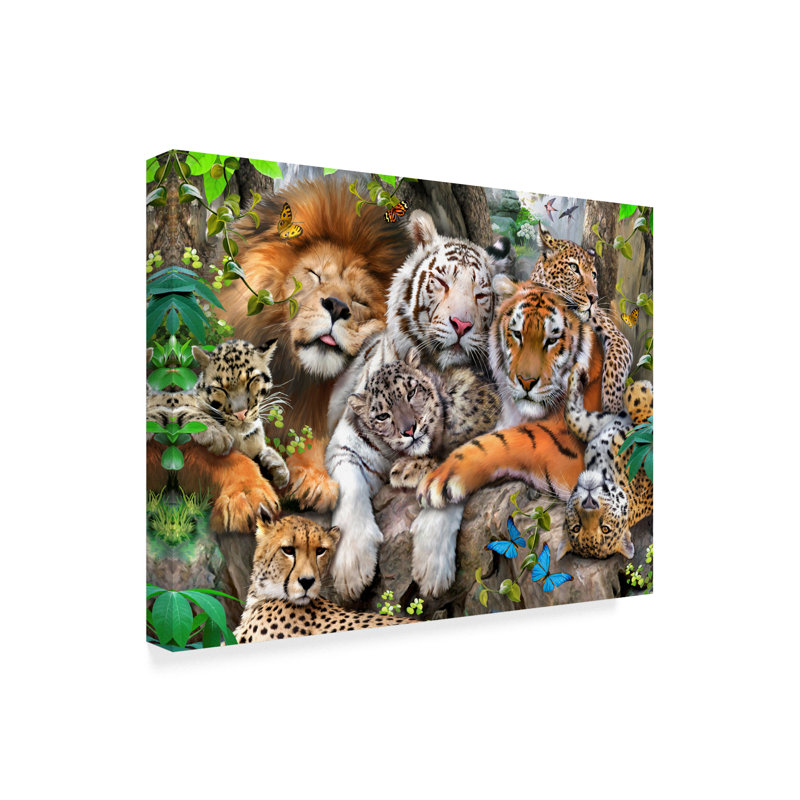 Large Wild Cats on Canvas Wall Art