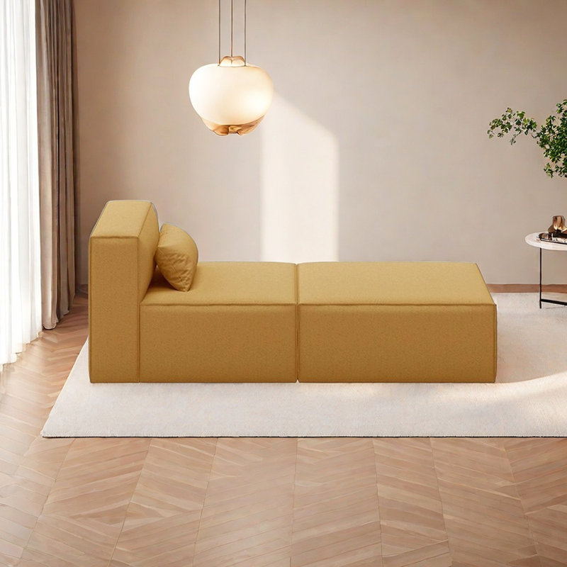 Méridiennes simples pour salon simple, Jaune foncé, Jaune foncé