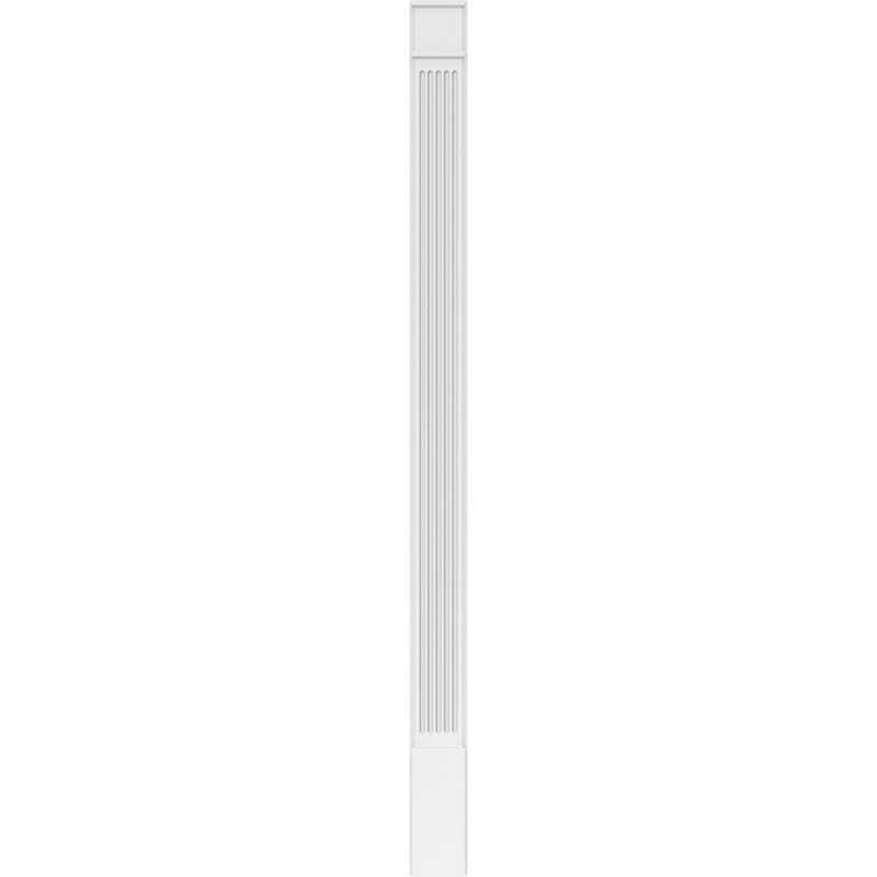 Pilastre cannelé en PVC (la paire), 120 po, 8", Base et chapiteau décoratifs