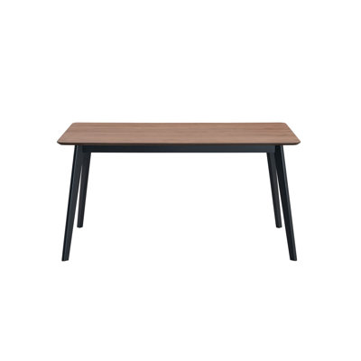 Walnut & Black Finish Dining Table