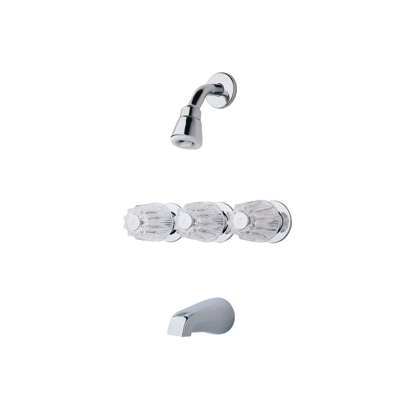 Dual Function Tub and Shower Faucet with Trim