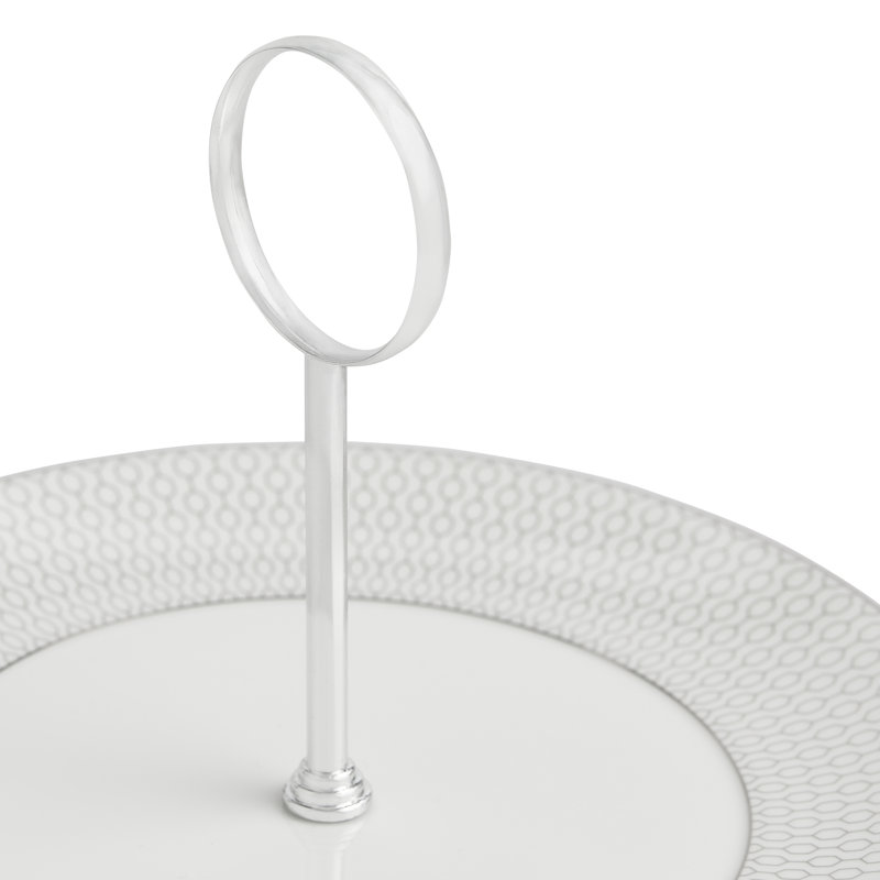 Gio 2-Tier Cake Stand, Silver