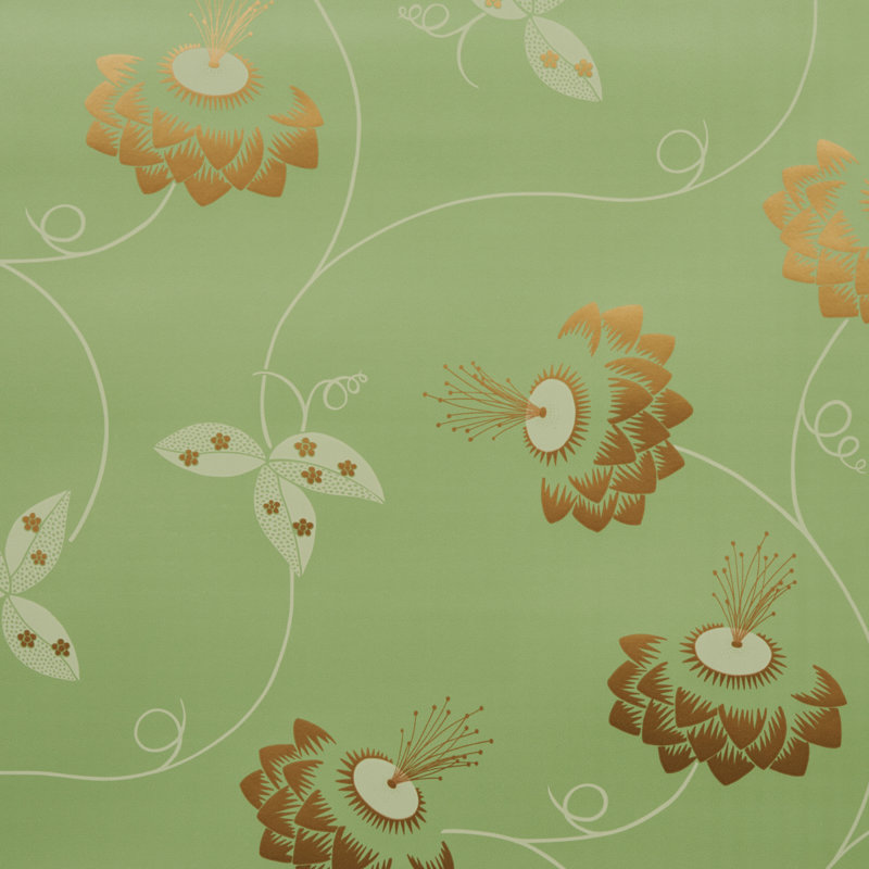 Papier peint Schumacher x Neisha Crosland Merlin, Vert charrue