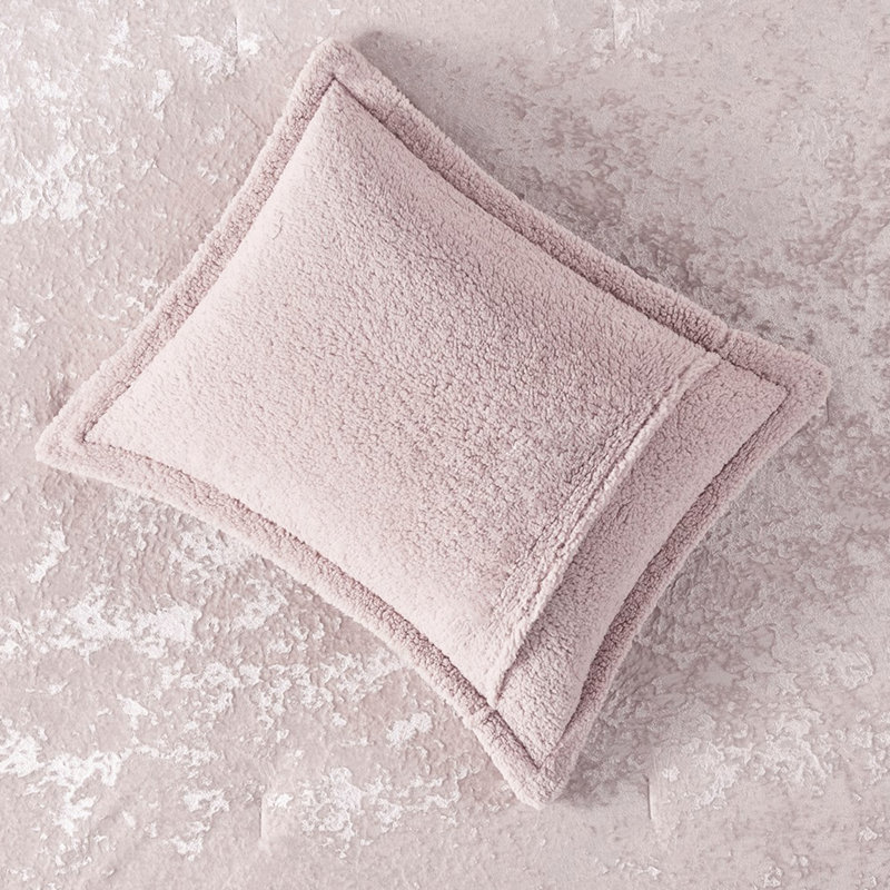 Édredon très grand / très grand réversible en mauve, velours froissé et lavable, mauve et relaxant