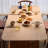  Beige Rectangle Stone Dining Tables-1319226880