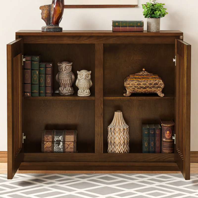 Buffet Mid-Century, H 32,5 po x l 39 po x P 9,25 po, Brun