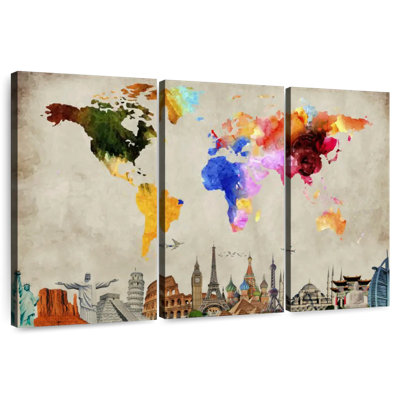 Aliaz Vibrant World Map I