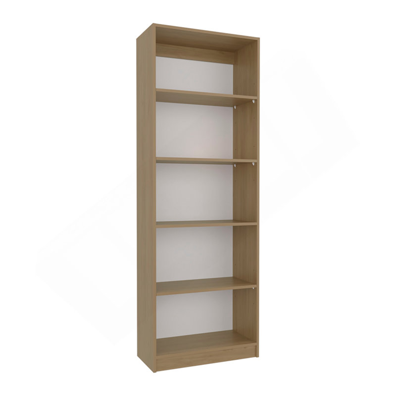 Verdi Bookcase XS, 4 Shelves, Macadamia/White Manufactured Wood, (4 Shelves) 71.1"H x 11.8"W x 24.7"D