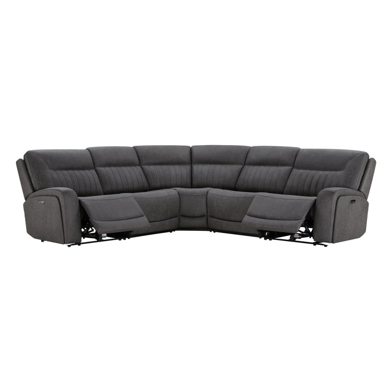 Canapé modulaire inclinable électrique sans gravité, Splash gris fer
