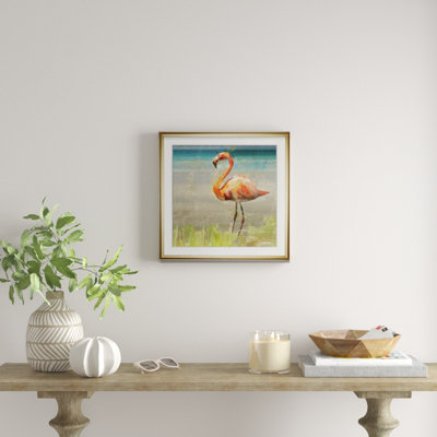 Flamant rose II - reproduction d'art sur papier