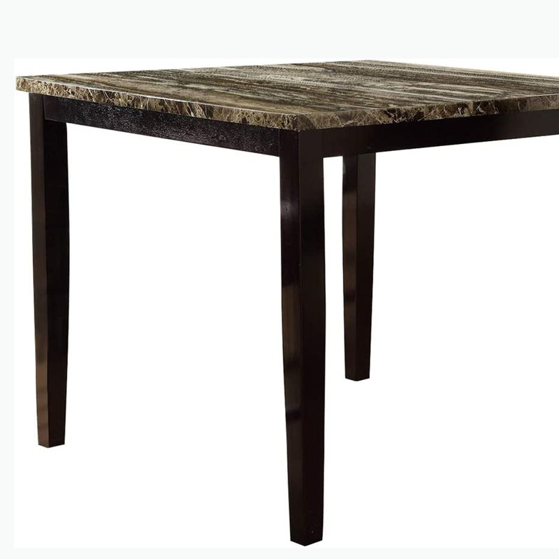 Table de salle à manger Apinya, Brun foncé, H 36 po x L 42 po x l 42 po