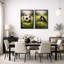 Ballon de soccer et tasseaux, art pour chambre d'enfant, impression sur toile encadrée, 2 pièces-126032498-126032499
