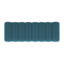 Banc rembourré en tissu capitonné bleu paon-847404584