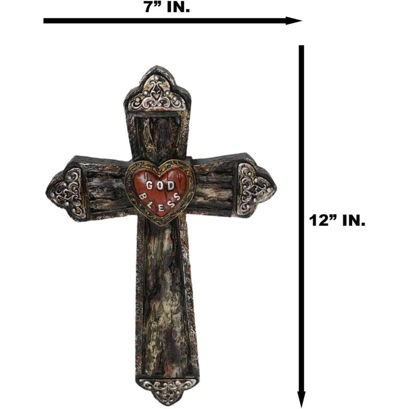 Croix murale 12 po Rustic Western