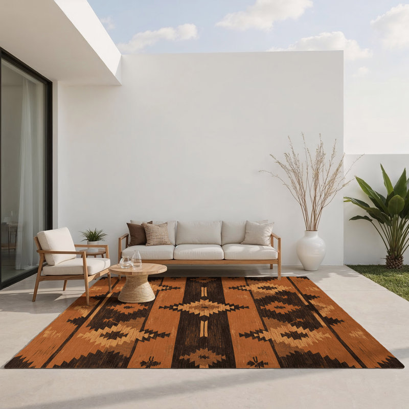 Tapis intérieur / extérieur Lost Pueblo, Rectangle 9 pi x 12 pi